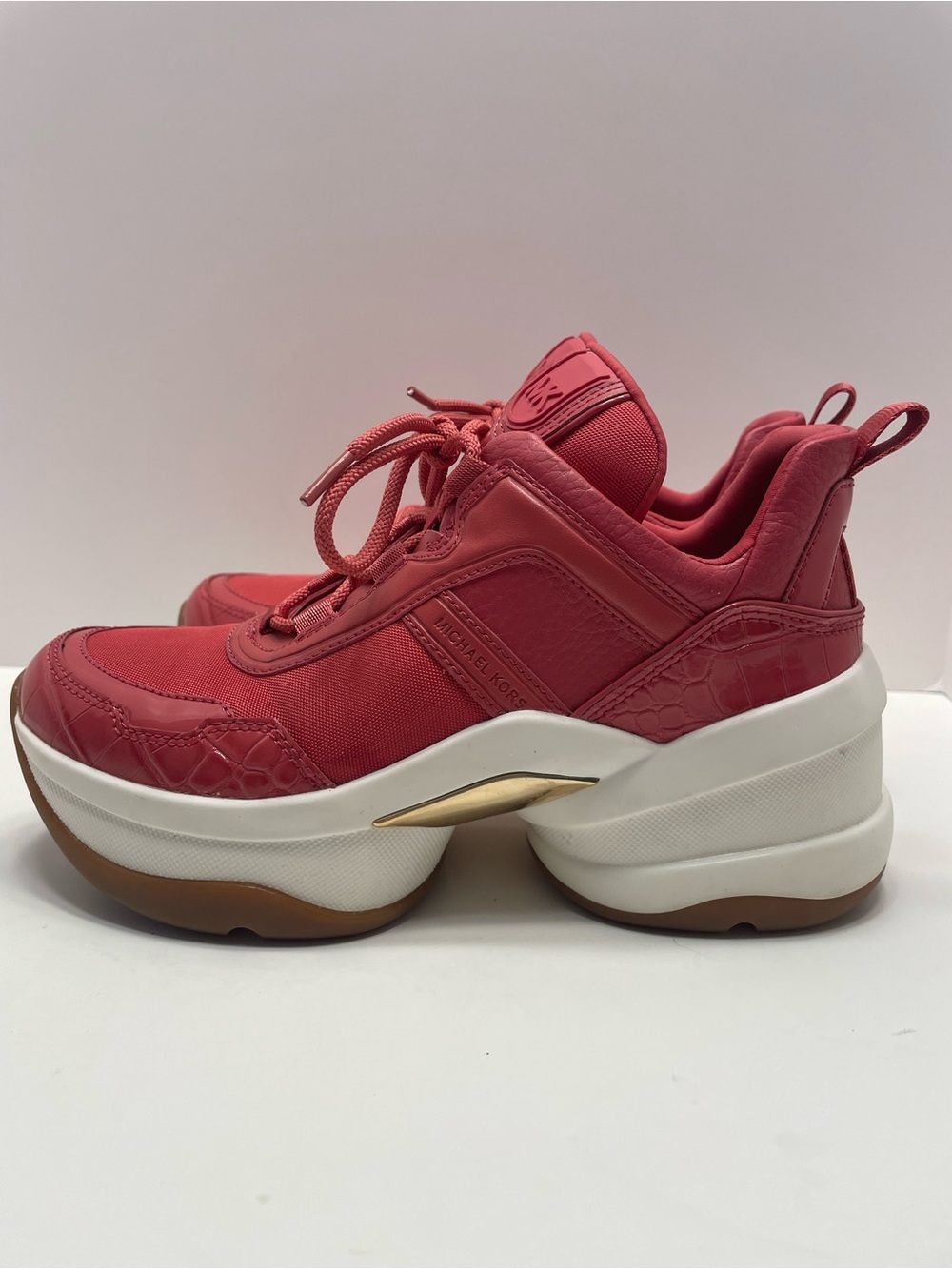 Michael Kors Women’s Light Berry Sorbet Olympia Lace-Up Sneakers